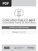 Prova - Auxiliar Em Administração UFSM - 2017