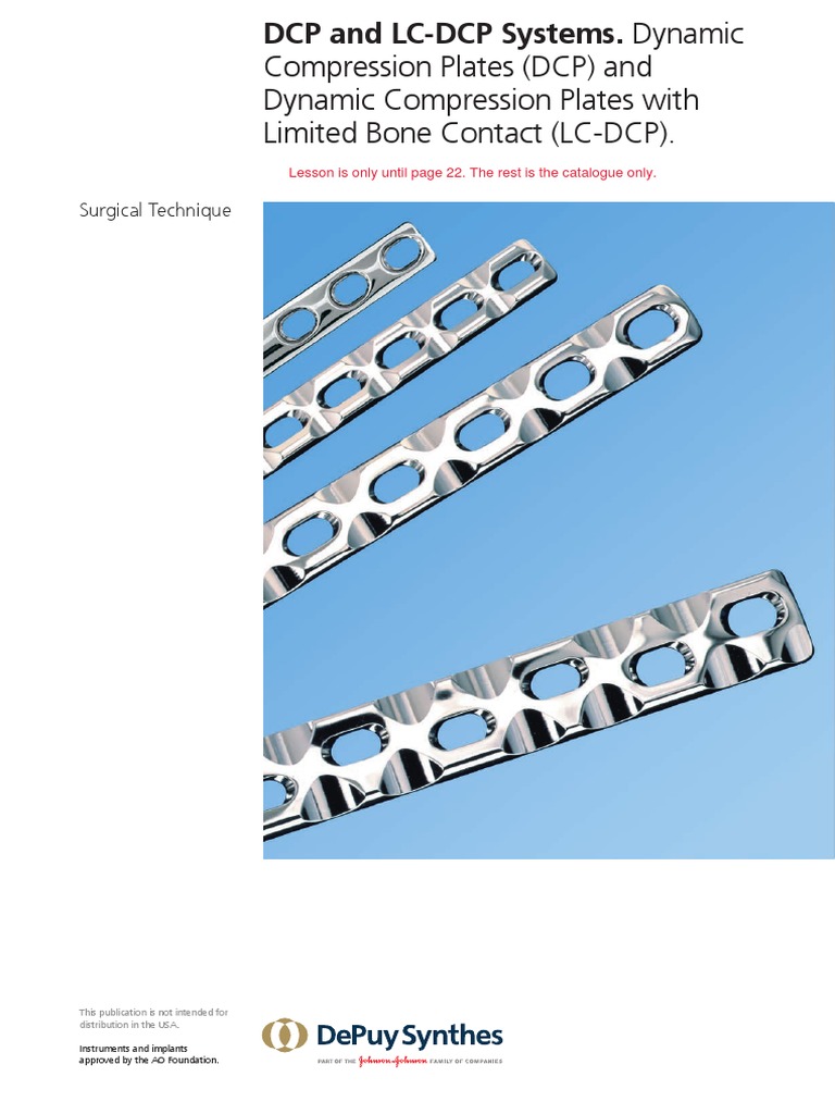 Dynamic Compression PLates - Synthes | PDF | Screw | Anatomical Terms ...