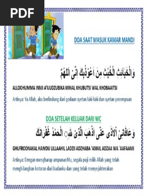 Doa Saat Masuk Kamar Mandi Doa Setelah Keluar Dari Wc
