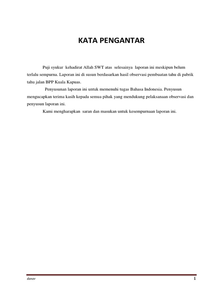 Laporan Hasil Observasi Pembuatan Tempe Seputar Laporan