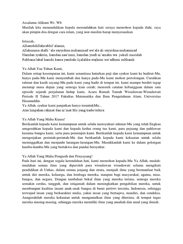 Do'a Ramah Tamah Wisuda PDF