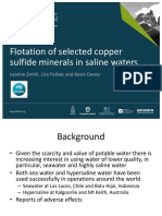 A.2.5.2.12. Flotation of Selected Copper Sulfide Minerals in Saline Waters. (1)