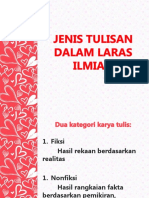 Jenis Tulisan Dalam Laras Ilmiah