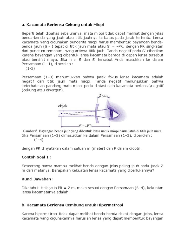 Contoh Soal Fisika Presbiopi
