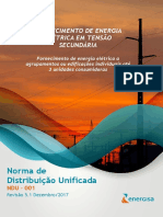 NDU 001 - Fornecimento de Energia Elétrica em Tensão Secundária Edificações Individuais Ou Agrupadas Até 3 Unidades