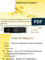 Physical Settlement System: by Team Hexa-High