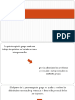 Psicoterapia de Grupo, Primeros Pasos