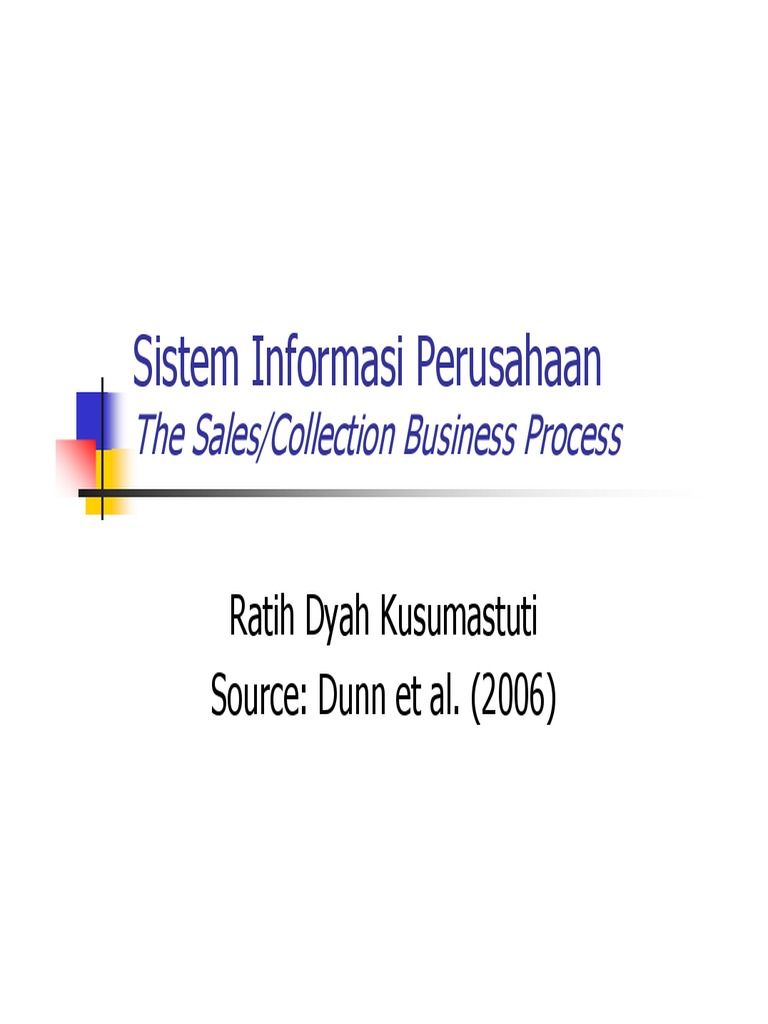 8 The Sales Collection Business Process | PDF