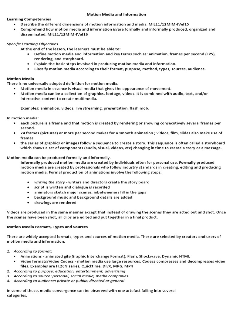 Understanding Motion Media A Guide to Production, Formats, and Uses