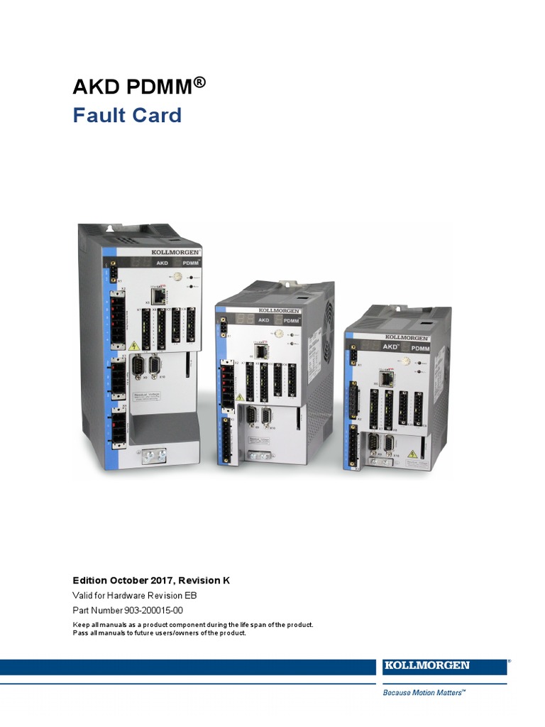AKD PDMM Fault Card en Rev K PDF Feedback Acceleration