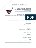 Desarrollo Del Pensamiento Lógico-Matemático en El Alumno de Secundaria