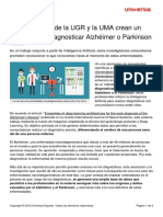 Investigadores Ugr Uma Crean Metodo Diagnosticar Alzheimer Parkinson