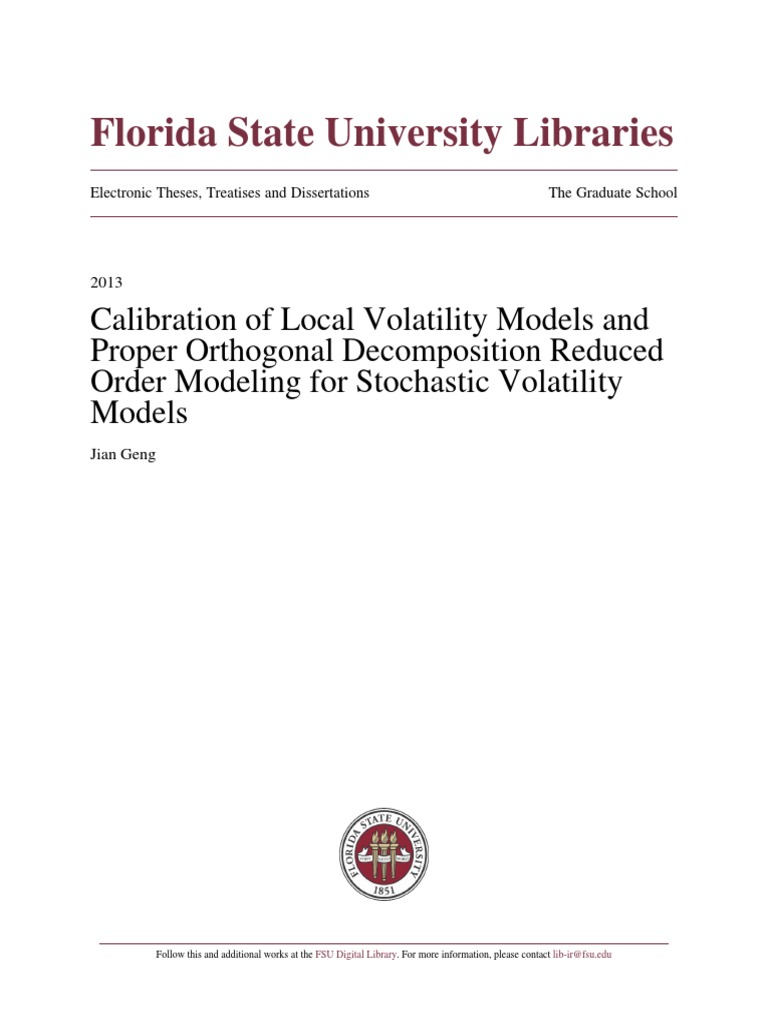 Stochastique Volatility | PDF | Black–Scholes Model | Volatility (Finance)