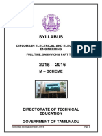 DOTE Syllabus for Diploma in Electrical and Electronics Engineering 2015-2016