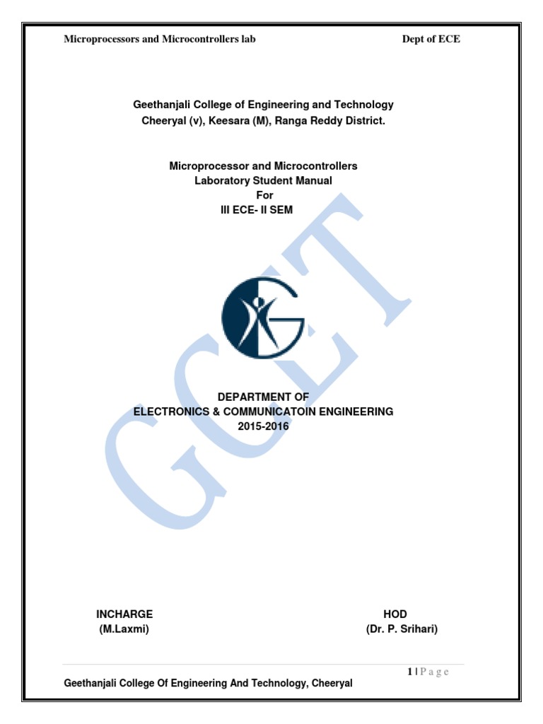 MPMC Lab | PDF | Assembly Language | Engineering