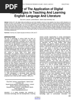 A Study of The Application of Digital Technologies in Teaching and Learning English Language and Literature PDF