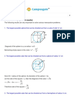 Mensuration II (Important Results)