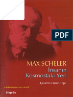 Max Scheler - İnsanın Kosmostaki Yeri