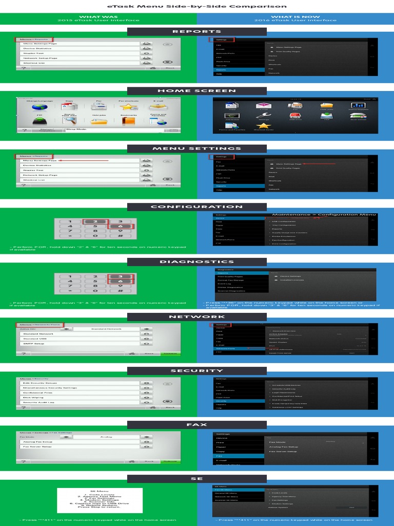 eTask UI Comparison: 2015 vs 2016 | PDF