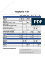 NI India Training Calendar