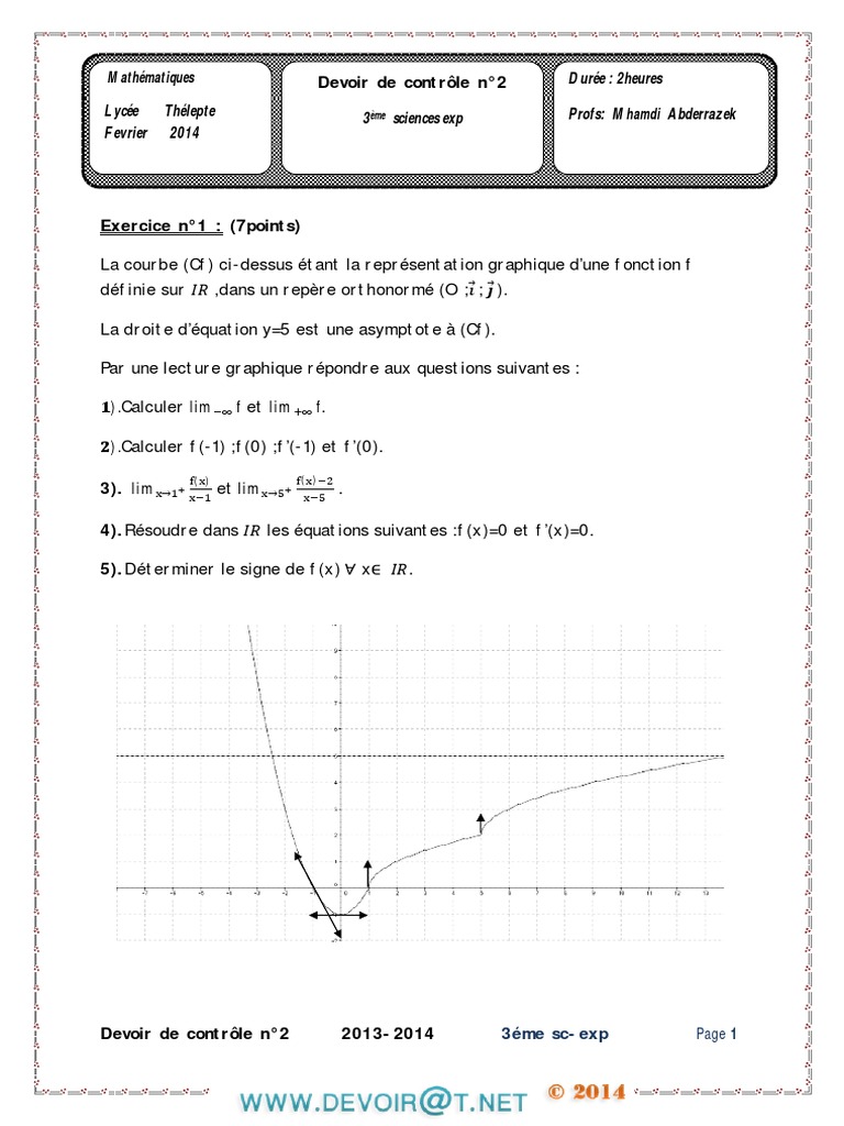 Exercices De Trigonométrie 3ème Avec Correction