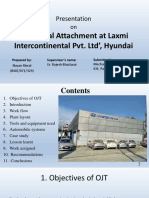 Presentation: Industrial Attachment at Laxmi Intercontinental Pvt. LTD', Hyundai