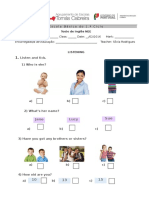 Teste Inglês Family and Numbers NEE Final PDF