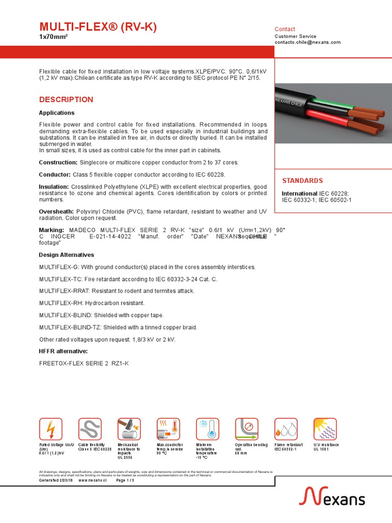 Multi-Flex® (RV-K) : Description | PDF | Electrical Conductor ...