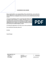 Subcontractor Recommendation Letter