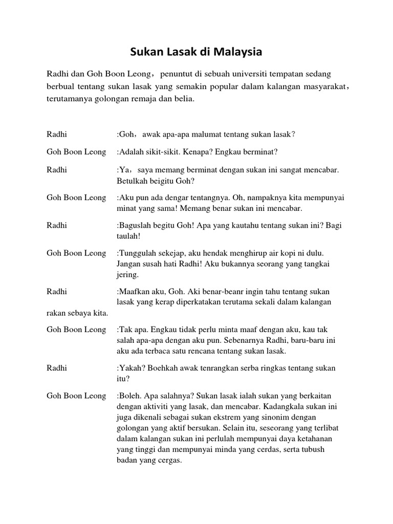 Bm Oral Script