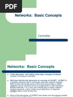 Networks: Basic Concepts: Centrality