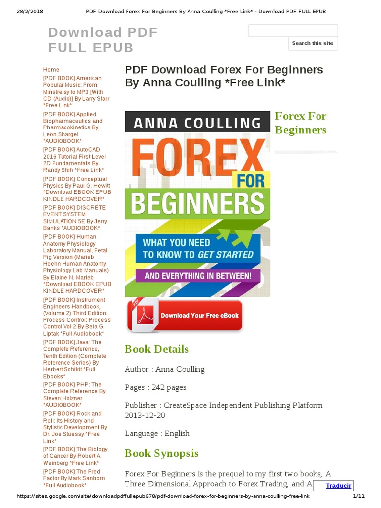 online forex trading for beginners pdf