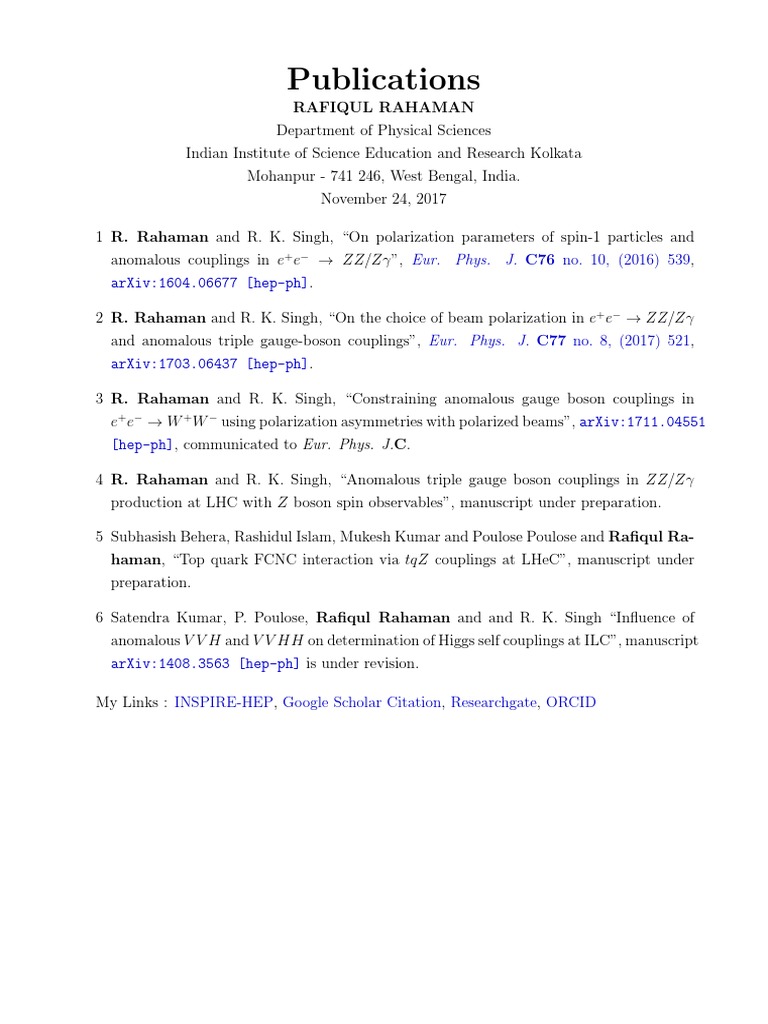 Publications Rafiqul