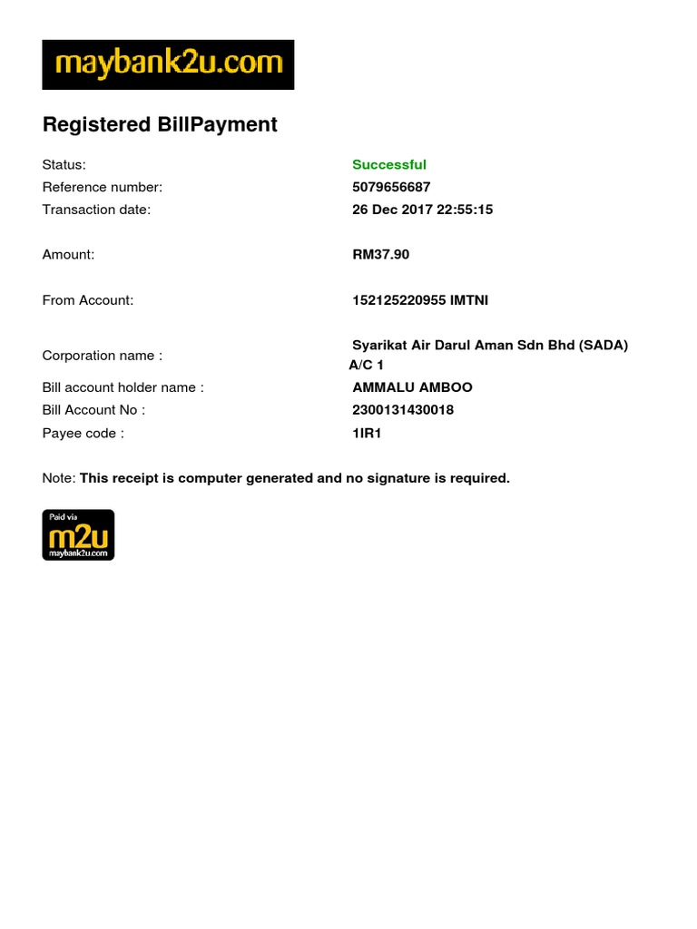Water Bill PDF