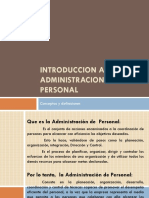 Conceptos, Objetivos, Responsabilidades de La Administracion de Personal