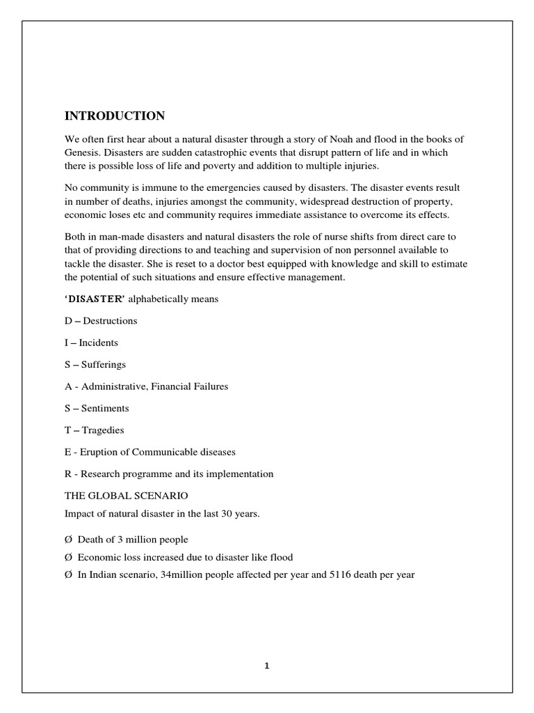 Disaster Nursing Pdf Emergency Management Emergency Department