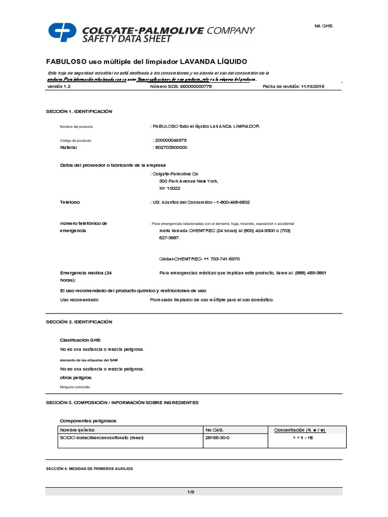 Fabuloso All Purpose Cleaner Liquid LavenderSku 204307.en Es