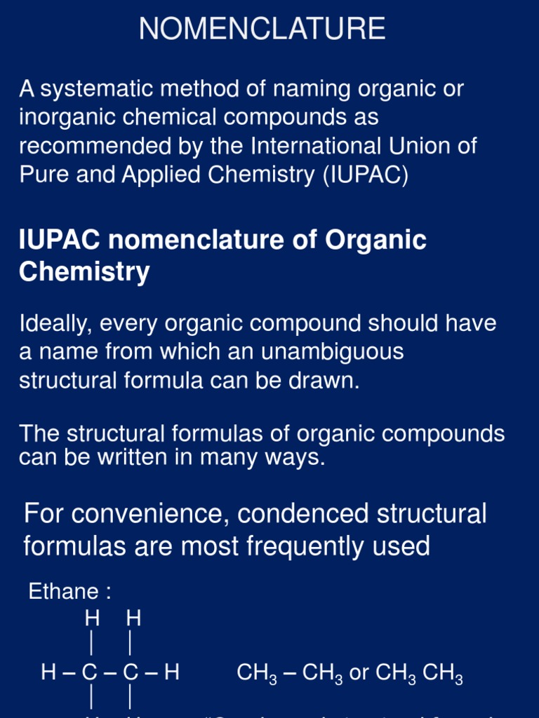 Nomenclature: IUPAC Nomenclature of Organic Chemistry | PDF | Alkane ...