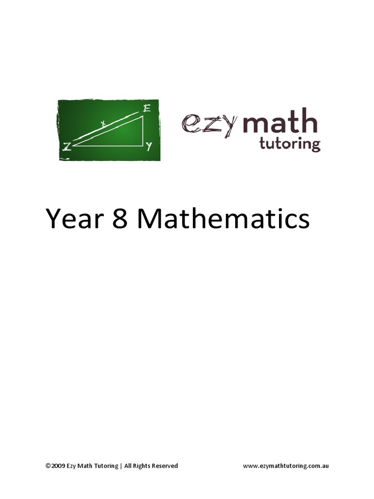 Ezy Math Tutoring - Year 8 | PDF | Fraction (Mathematics) | Algebra