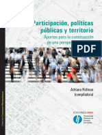 Rofman, Participación, Políticas Públicas y Territorio. 2016.