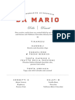 Da Mario Dessert Menu