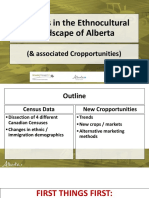 Organic Alberta 2018 Conference Presentation - Cultural Demographics and New Crop Opportunities - Rob Spencer