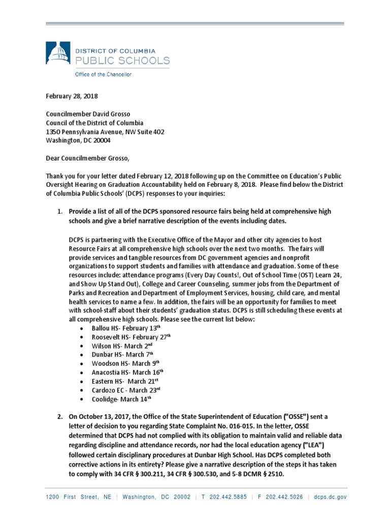 DCPS Graduation Accountability Update | PDF | Rubric (Academic ...