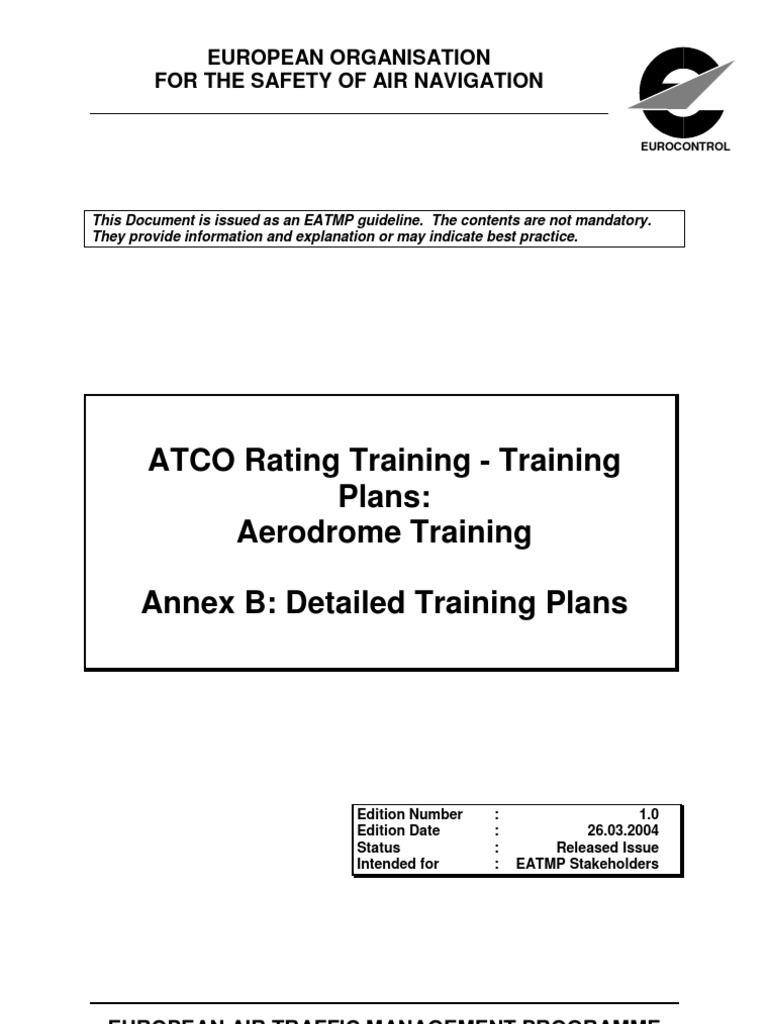 ATCO Training Plans: Aerodrome Control | PDF | Air Traffic Control ...