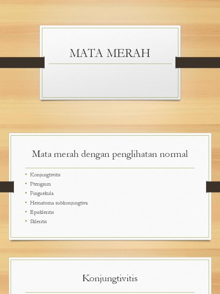 Mata Merah Tanpa Penurunan Visus