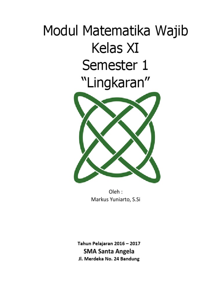 Modul Matematika Lingkaran Xi Wajib Pdf