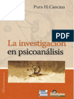 Cancina Pura 2008 La Investigacio n en Psicoana Lisis Ed Homo Sapiens