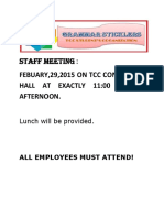 Staff Meeting