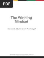 Lecture 1 - What Is Sports Psychology