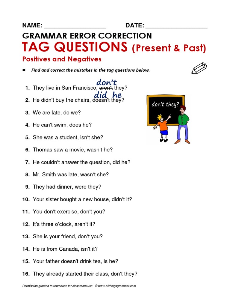 question tags pdf